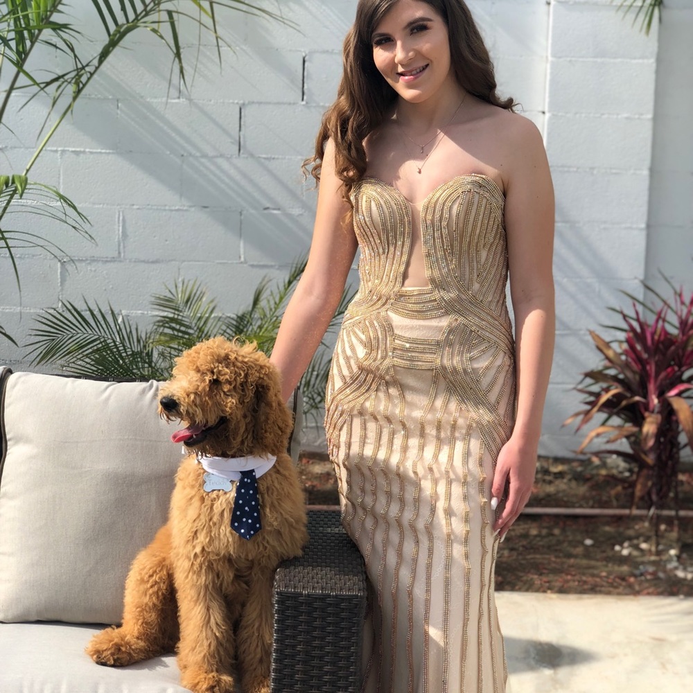 Gold dress